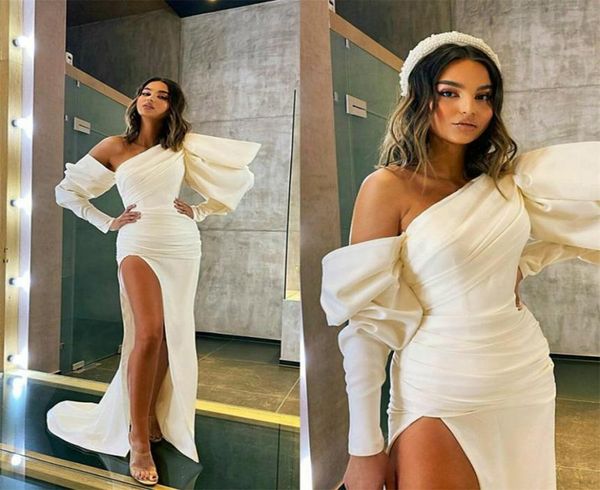 white highsplit mermaid formal party dresses oneshoulder poet long sleeve ruched satin evening dress sweep train party gown4437309, Black;red
white highsplit mermaid formal party dresses oneshoulder poet long sleeve ruched satin evening dress sweep train party gown4437309, Black;red