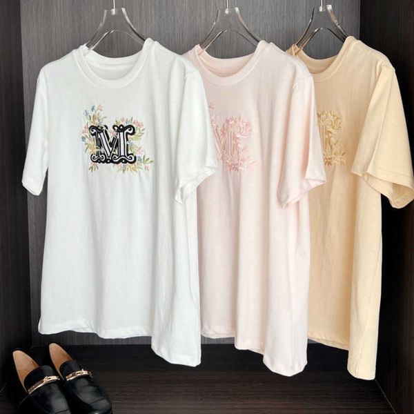 hand embroidered t-shirt womens sweatshirt max designer tshirt women pullover tee luxury shirt crew neck casual cotton tshirts, White
hand embroidered t-shirt womens sweatshirt max designer tshirt women pullover tee luxury shirt crew neck casual cotton tshirts, White
