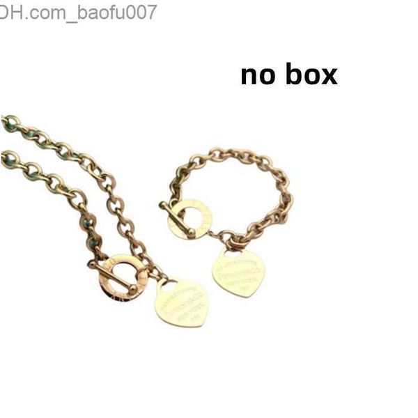 pendant necklaces 2023 tiffanyy boutique necklace set fashion designer bracelet set jewelry heart shaped pendant set 2-in-1 z230629, Silver
pendant necklaces 2023 tiffanyy boutique necklace set fashion designer bracelet set jewelry heart shaped pendant set 2-in-1 z230629, Silver
