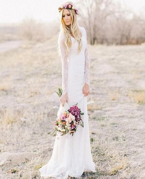 2019 bohemian lace wedding dress sheath vneck long sleeves sweep train beach garden chic bridal dresses for winter fall uk style5344801, White
2019 bohemian lace wedding dress sheath vneck long sleeves sweep train beach garden chic bridal dresses for winter fall uk style5344801, White