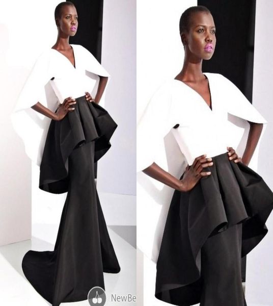 fashion black and white women formal evening dresses mermaid satin cap sleeve peplum v neck 2019 miss usa pageant celebrity dress 2370412, Black;red
fashion black and white women formal evening dresses mermaid satin cap sleeve peplum v neck 2019 miss usa pageant celebrity dress 2370412, Black;red