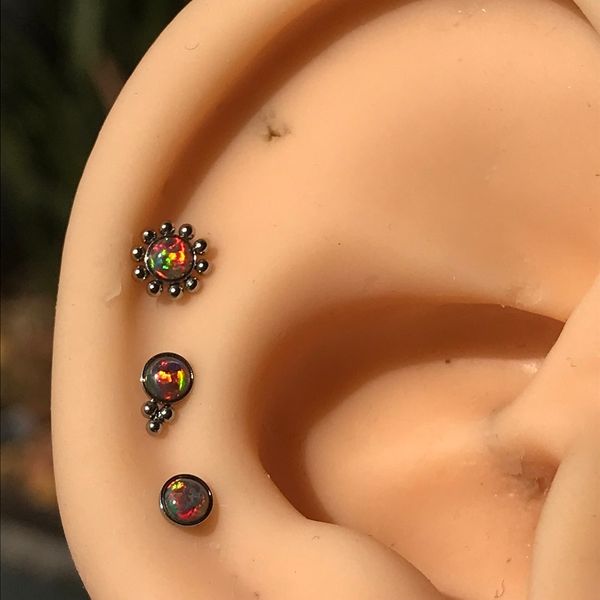 navel bell button rings 3pcset opal ear studs cartilage earring 16g steel internal thread flower labret piercing woman jewelry 230628, Silver
navel bell button rings 3pcset opal ear studs cartilage earring 16g steel internal thread flower labret piercing woman jewelry 230628, Silver
