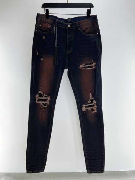 vintage style mens jeans handsome hole design casual pencil jeans luxury designer jeans, Blue
vintage style mens jeans handsome hole design casual pencil jeans luxury designer jeans, Blue
