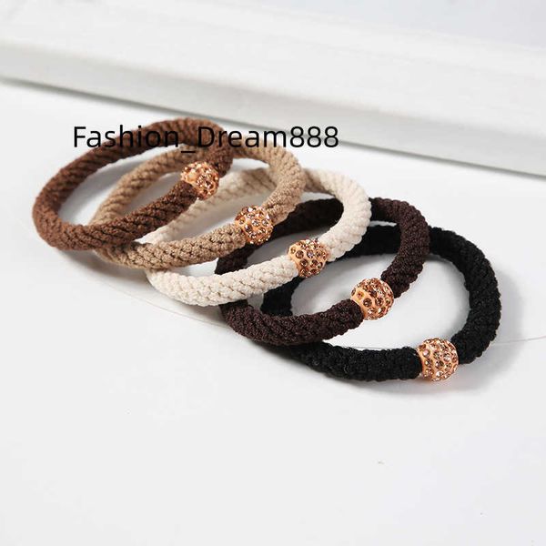 water diamond head rope small rubber band hair ring women's tie hair rope headwear with diamond ball thick high elastic durable and pre, Pink 
water diamond head rope small rubber band hair ring women's tie hair rope headwear with diamond ball thick high elastic durable and pre, Pink