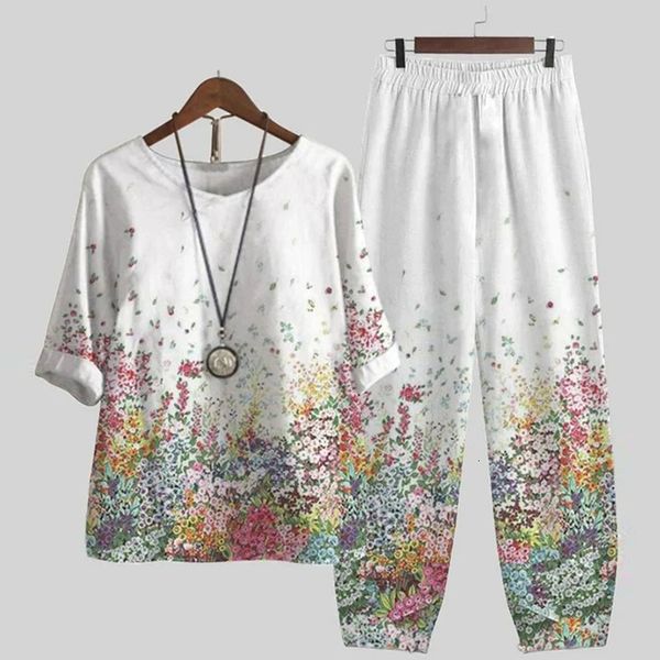 women s tracksuits summer casual two piece set women elegant o neck flower print loose t shirt high waist pants suit female outfits 230629, Gray
women s tracksuits summer casual two piece set women elegant o neck flower print loose t shirt high waist pants suit female outfits 230629, Gray