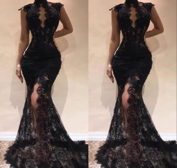black sleeveless mermaid prom party dresses 2022 high neck split side high evening gowns see through full lace celebrity dres3783898
black sleeveless mermaid prom party dresses 2022 high neck split side high evening gowns see through full lace celebrity dres3783898