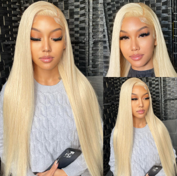 26inch 13x4 613 honey blonde color lace front human hair wigs for women transparent brazilian remy straight frontal wig, Black;brown
26inch 13x4 613 honey blonde color lace front human hair wigs for women transparent brazilian remy straight frontal wig, Black;brown