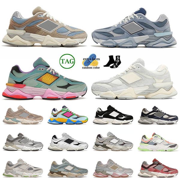 Image of OG 9060 Sports Running Shoes Grey Day Quartz Multi-Color New Balances 9060s Sneakers Sea Salt Rain Cloud Black White Men Women Trainers Runners 36-45