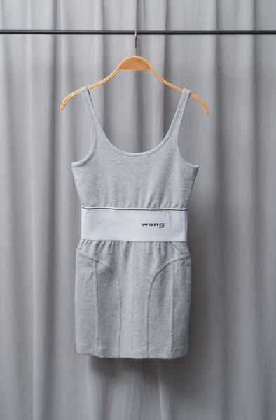 casual dresses aw wang letter slim suspender women s waist thin elastic tank dress classic design celebrity style casual fashion fashion bra, Black;gray 
casual dresses aw wang letter slim suspender women s waist thin elastic tank dress classic design celebrity style casual fashion fashion bra, Black;gray