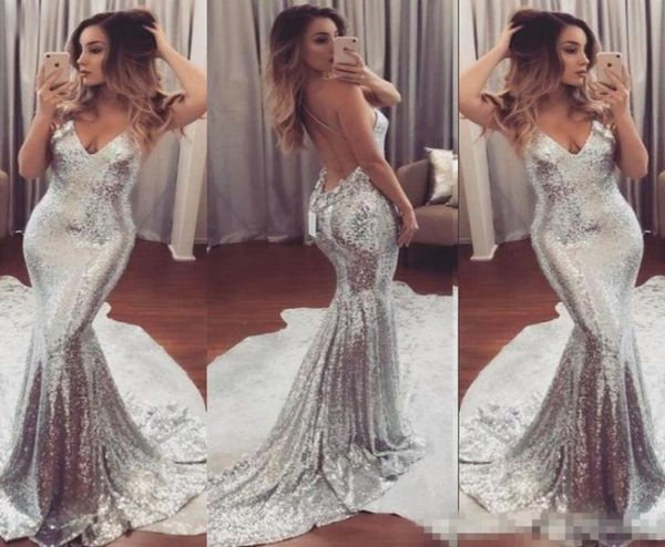 shining silver sequined prom dresses backless mermaid evening gowns 2019 sweep train women cocktail party dress 406788, Black;red
shining silver sequined prom dresses backless mermaid evening gowns 2019 sweep train women cocktail party dress 406788, Black;red