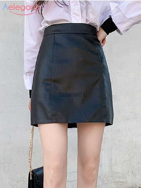 aelegantmis women pu leather skirt casual high waist mini skirt ladies summer fashion elegant aline short skirts faux leather l230621, Black
aelegantmis women pu leather skirt casual high waist mini skirt ladies summer fashion elegant aline short skirts faux leather l230621, Black