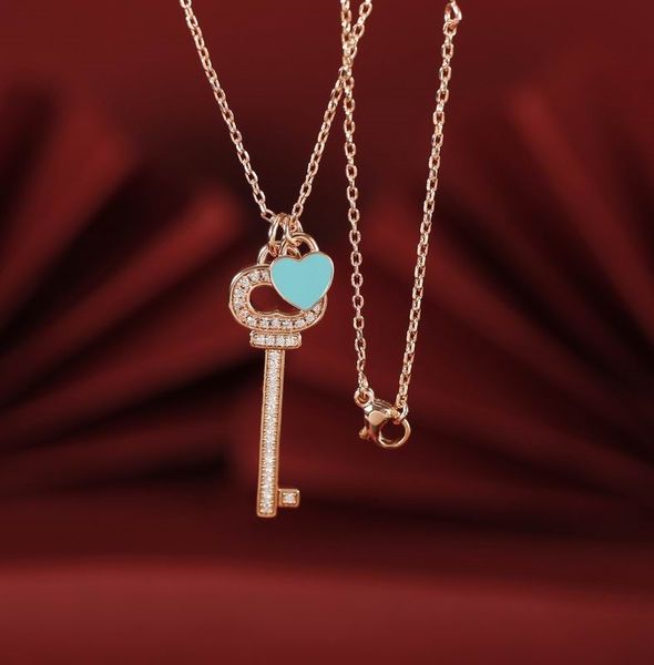 2023 lovely cute pendant necklaces long rose gold thin stainless steel chain blue heart diamond crystal key design women necklace with dust, Silver
2023 lovely cute pendant necklaces long rose gold thin stainless steel chain blue heart diamond crystal key design women necklace with dust, Silver