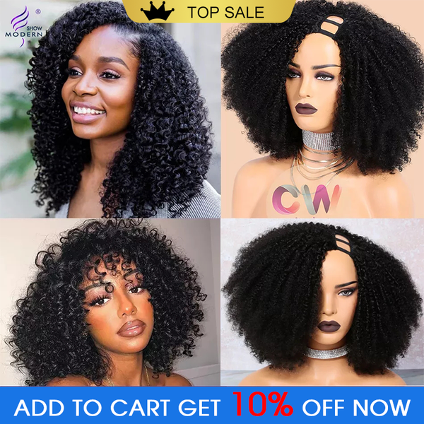 modern show brazilian afro kinky curly u part wig 28 30 inches remy human hair kinky curly wigs for black women 4b 4c 150%, Black;brown
modern show brazilian afro kinky curly u part wig 28 30 inches remy human hair kinky curly wigs for black women 4b 4c 150%, Black;brown