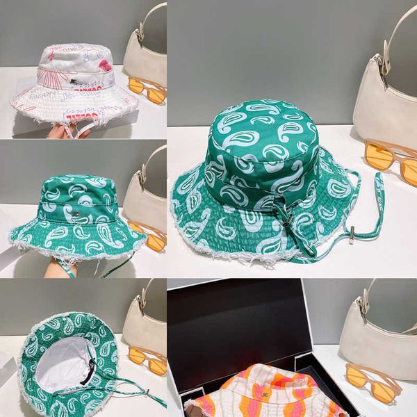 bucket hat cap designer hats luxury women printed burlap gold label fashion plain dyed sun men canvas couples seaside vacation summer casual, Blue;gray
bucket hat cap designer hats luxury women printed burlap gold label fashion plain dyed sun men canvas couples seaside vacation summer casual, Blue;gray