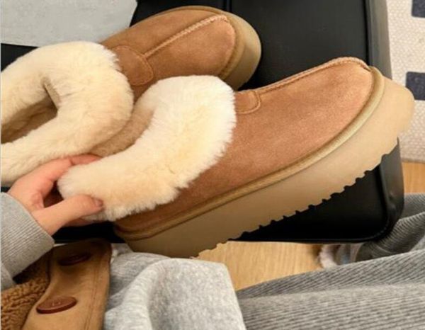 men women tazzs thicken the sole slippers boots real genuine leather platform cotton slippers shoe, Black
men women tazzs thicken the sole slippers boots real genuine leather platform cotton slippers shoe, Black