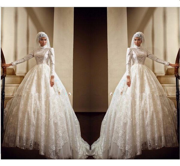 2021 luxury muslim wedding dresses ball gown long sleeve lace appliques long length high neck modest dubai bridal wedding gown a124915563, White
2021 luxury muslim wedding dresses ball gown long sleeve lace appliques long length high neck modest dubai bridal wedding gown a124915563, White