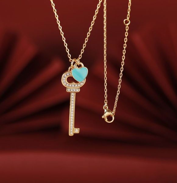 2023 lovely cute pendant necklaces long gold thin stainless steel chain blue heart diamond crystal key design women necklace with dust bag a, Silver
2023 lovely cute pendant necklaces long gold thin stainless steel chain blue heart diamond crystal key design women necklace with dust bag a, Silver