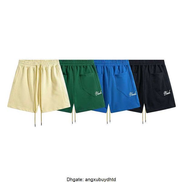 rhude men's shorts micro label embroidery lace up casual shorts for men and women high street beach sports capris, White;black
rhude men's shorts micro label embroidery lace up casual shorts for men and women high street beach sports capris, White;black