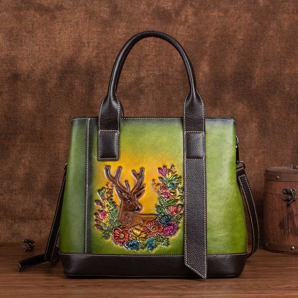 new layer cowhide women's bag women's handbag personalized deer head embossed wiped color bucket bag
new layer cowhide women's bag women's handbag personalized deer head embossed wiped color bucket bag