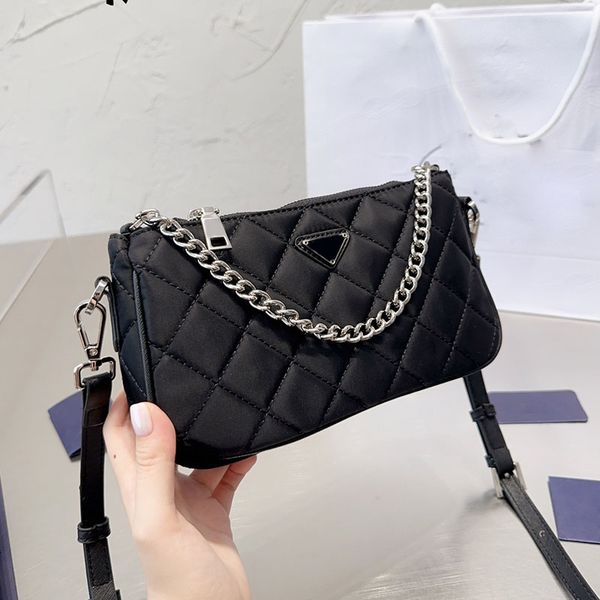vintage women designer re-nylon underarm bag enameled triangle metal silver chain removed leather strap cross body shoulder handbag luxury z
vintage women designer re-nylon underarm bag enameled triangle metal silver chain removed leather strap cross body shoulder handbag luxury z