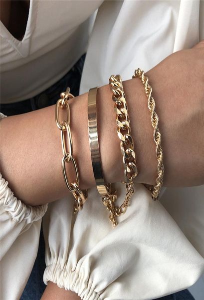 new vintage punk style heavy link chain bracelet sets 4pcsset cuban ed rope chain bracelets for women men qd7489355, Black
new vintage punk style heavy link chain bracelet sets 4pcsset cuban ed rope chain bracelets for women men qd7489355, Black