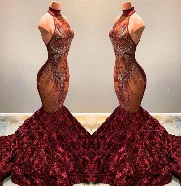 2022 stunning african mermaid prom dresses burgundy long high neck beading crystal ruffles flowers women pageant party gowns 8287566, Black
2022 stunning african mermaid prom dresses burgundy long high neck beading crystal ruffles flowers women pageant party gowns 8287566, Black