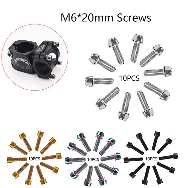 Image of Bicycle Stem Screw M6x20mm Bike Groupsets Mountain Bike Riser Handlebar Fixing Cycling Accessories