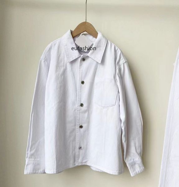 women t shirt badge denim shirt long sleeve anagram spring summer breathable tee lapel neck tees, White
women t shirt badge denim shirt long sleeve anagram spring summer breathable tee lapel neck tees, White