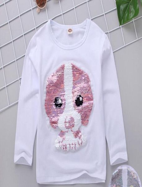 2019 autumn winter new style children fashion long sleeve the girl the puppy design sequins style tshirt1541400, White;black
2019 autumn winter new style children fashion long sleeve the girl the puppy design sequins style tshirt1541400, White;black