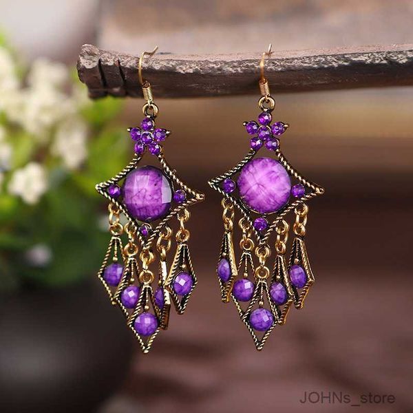 stud purple ethnic style drop earrings for women vintage long hollow acrylic geometric dangle earrings jewelry gift r230630, Golden;silver
stud purple ethnic style drop earrings for women vintage long hollow acrylic geometric dangle earrings jewelry gift r230630, Golden;silver