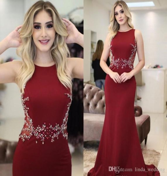 arabic burgundy evening dress mermaid long sleeveless formal holiday celebrity wear prom party gown custom made plus size1748704, Black;red
arabic burgundy evening dress mermaid long sleeveless formal holiday celebrity wear prom party gown custom made plus size1748704, Black;red