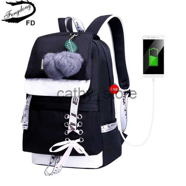 backpacks fengdong fashion black pink waterproof nylon school backpack for girls korean style backpack cute bowknot children school bagsx063
backpacks fengdong fashion black pink waterproof nylon school backpack for girls korean style backpack cute bowknot children school bagsx063