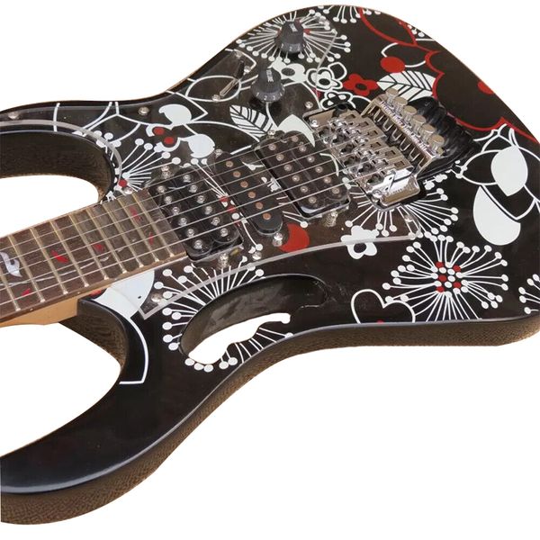 flower pattern black electric guitar tree life inlay floyd rose tremolo bridge
flower pattern black electric guitar tree life inlay floyd rose tremolo bridge
