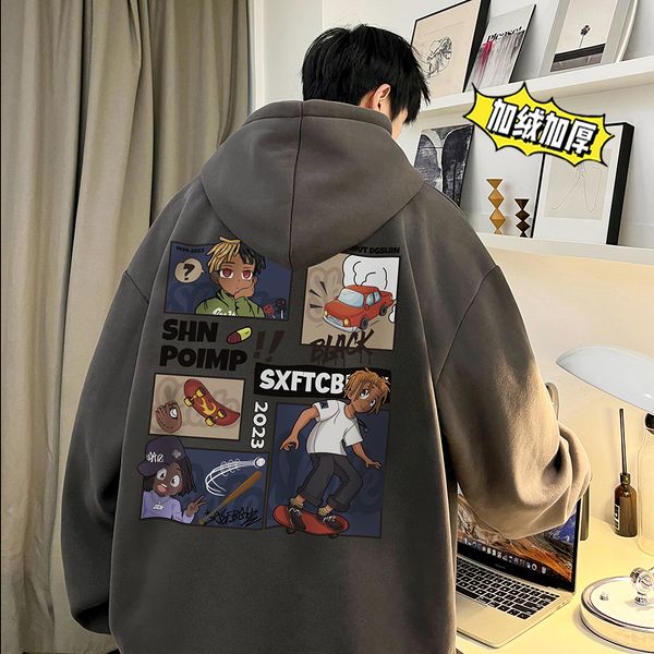 men s polos anime print sweatershirts men male shirts with hoody letter graffiti luxury sweatershirt soft warm clothing multiple colours 230, White;black
men s polos anime print sweatershirts men male shirts with hoody letter graffiti luxury sweatershirt soft warm clothing multiple colours 230, White;black
