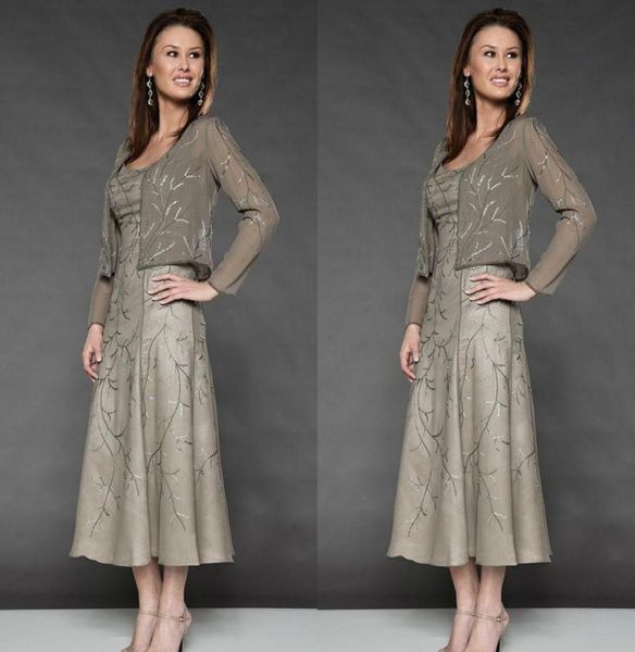 elegant embroidery mother of the bride dresses beaded scoop neckline tealength occasion dress with jacket for wedding4870117, Black;red
elegant embroidery mother of the bride dresses beaded scoop neckline tealength occasion dress with jacket for wedding4870117, Black;red