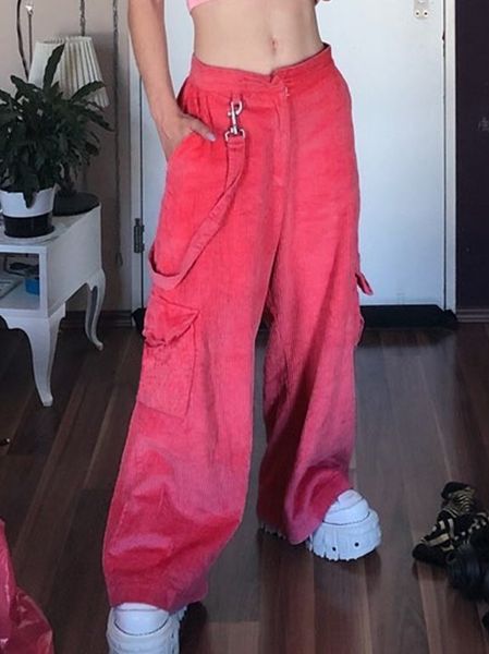 women's pants capris weekeep high street retro european american style ins pink corduroy straight dad trousers for women loose drooping, Black;white
women's pants capris weekeep high street retro european american style ins pink corduroy straight dad trousers for women loose drooping, Black;white
