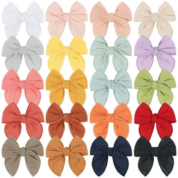solid cotton hair bows cute baby girls hair clips handmade hairpin barrettes kids headwear hair accessories  colors, Slivery;white 
solid cotton hair bows cute baby girls hair clips handmade hairpin barrettes kids headwear hair accessories  colors, Slivery;white