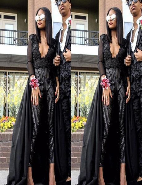 2019 black jumpsuits prom dress long sleeves pageant holidays graduation wear evening party gown custom made plus size9005234
2019 black jumpsuits prom dress long sleeves pageant holidays graduation wear evening party gown custom made plus size9005234