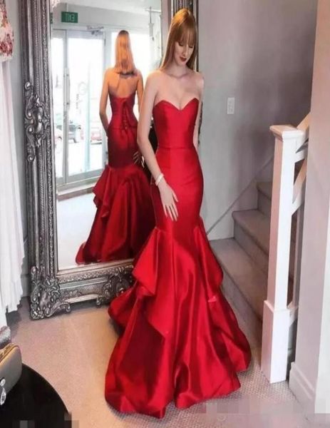 red strapless evening dress sleeveless back laceup sweep train formal prom gowns mermaid summer cocktail party gowns vestido9550011, Black;red
red strapless evening dress sleeveless back laceup sweep train formal prom gowns mermaid summer cocktail party gowns vestido9550011, Black;red