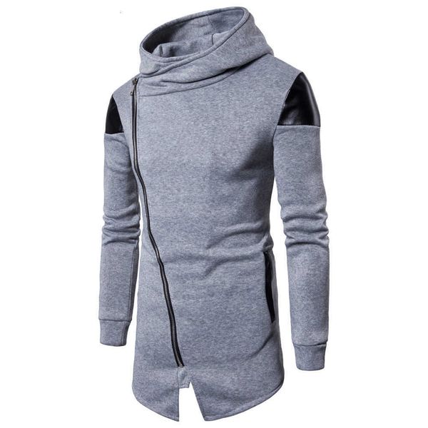 platform autumn and winter new men's european size oblique zipper sweater irregular fashion combination leather coat, Black
platform autumn and winter new men's european size oblique zipper sweater irregular fashion combination leather coat, Black