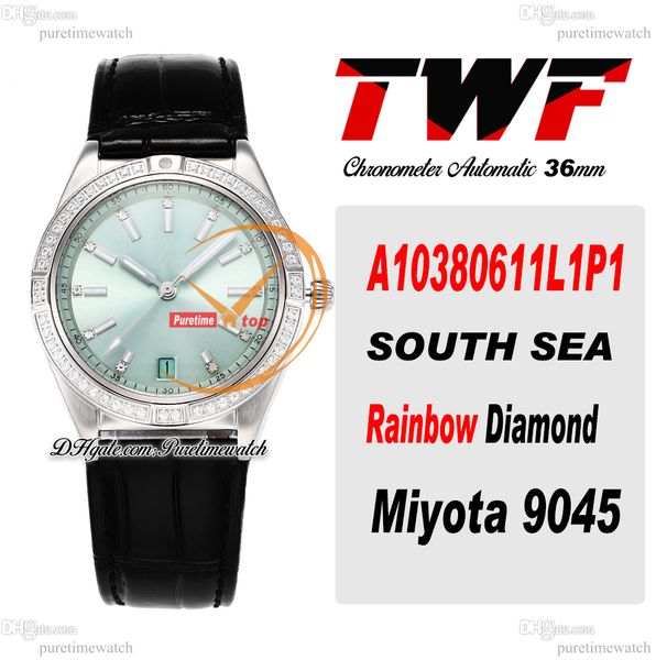 chronomat miyota 9015 automatic 36 south sea mens ladies watch steel diamonds bezel mint green dial black leather strap super edition reloj, Slivery;brown
chronomat miyota 9015 automatic 36 south sea mens ladies watch steel diamonds bezel mint green dial black leather strap super edition reloj, Slivery;brown