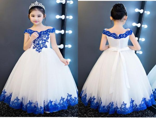 royal blue lace white tulle flower girls dresses for wedding party ball gown off the shoulder backless first communion dress5604753, White;blue
royal blue lace white tulle flower girls dresses for wedding party ball gown off the shoulder backless first communion dress5604753, White;blue