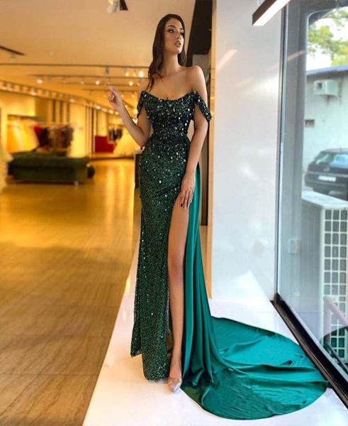 splendid sequined prom dresses emerald green off shoulder evening dress custom made high split sparking women formal party gown7935055, Black;red
splendid sequined prom dresses emerald green off shoulder evening dress custom made high split sparking women formal party gown7935055, Black;red