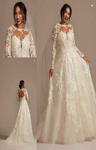 oleg cassini lace illusion long sleeve plus size wedding dresses 2022 sheer oneck applique floral puffy skirt princess bridal gow2523393, White
oleg cassini lace illusion long sleeve plus size wedding dresses 2022 sheer oneck applique floral puffy skirt princess bridal gow2523393, White