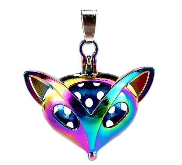 rainbow colored magnetic head of fox beads cage pendant locket necklace aroma essential oil diffuserfun gift diy a539860595, Silver
rainbow colored magnetic head of fox beads cage pendant locket necklace aroma essential oil diffuserfun gift diy a539860595, Silver