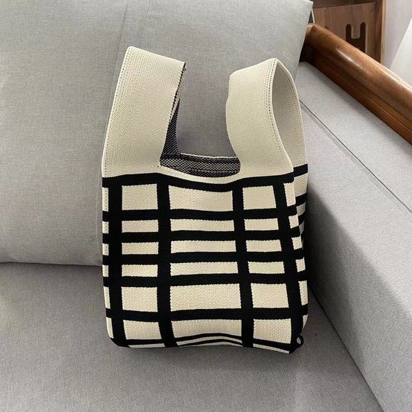selling black white checked pattern shoulder bag mini handbag fashion knitted hand bag cotton thread women's tote bags
selling black white checked pattern shoulder bag mini handbag fashion knitted hand bag cotton thread women's tote bags