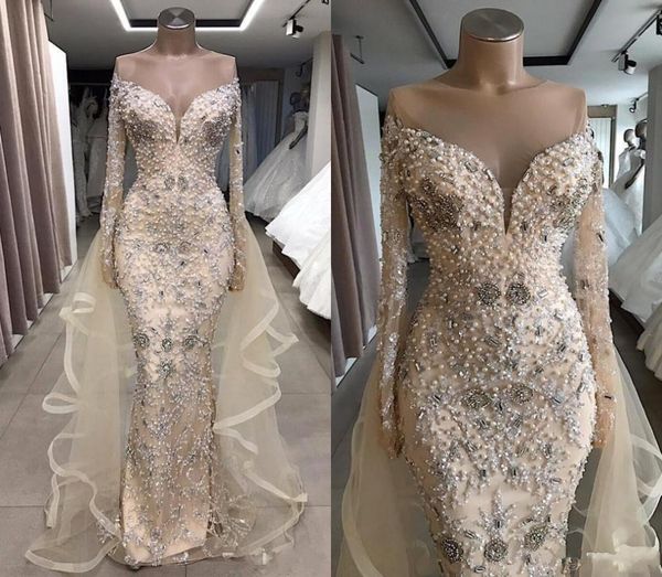 luxury pearls beaded evening dresses sheer jewel neck crystal beading long sleeves sweep train prom dress mermaid party gowns1393192, Black;red
luxury pearls beaded evening dresses sheer jewel neck crystal beading long sleeves sweep train prom dress mermaid party gowns1393192, Black;red