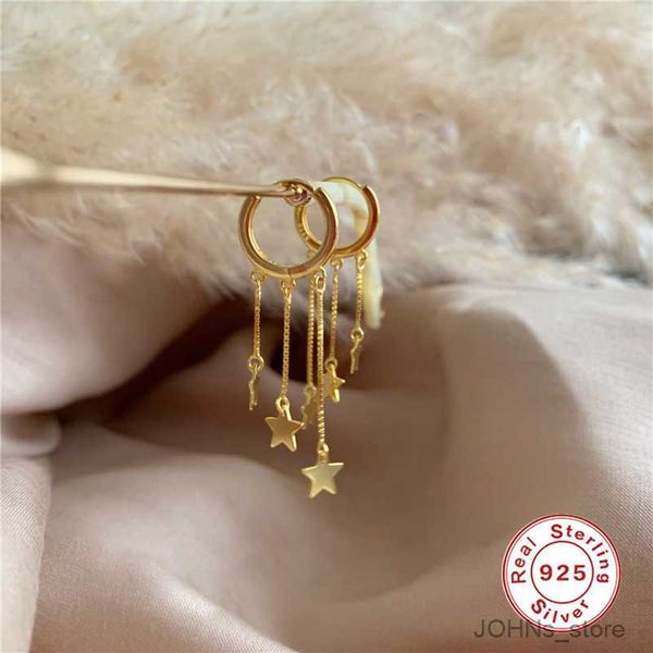 stud 925 sterling silver gold star earrings for women loops earring jewelry femme gift r230630, Golden;silver
stud 925 sterling silver gold star earrings for women loops earring jewelry femme gift r230630, Golden;silver