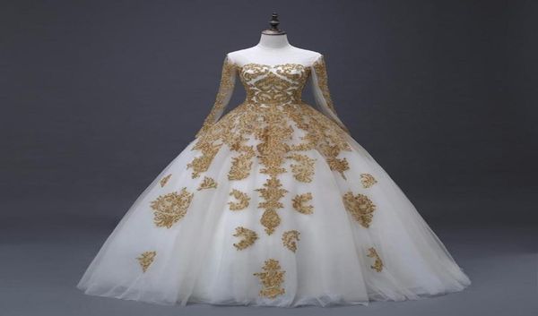arabic gold appliques ball gown wedding dresses with long sleeves new real pos princess dubai wedding gowns custom made6702756, White
arabic gold appliques ball gown wedding dresses with long sleeves new real pos princess dubai wedding gowns custom made6702756, White