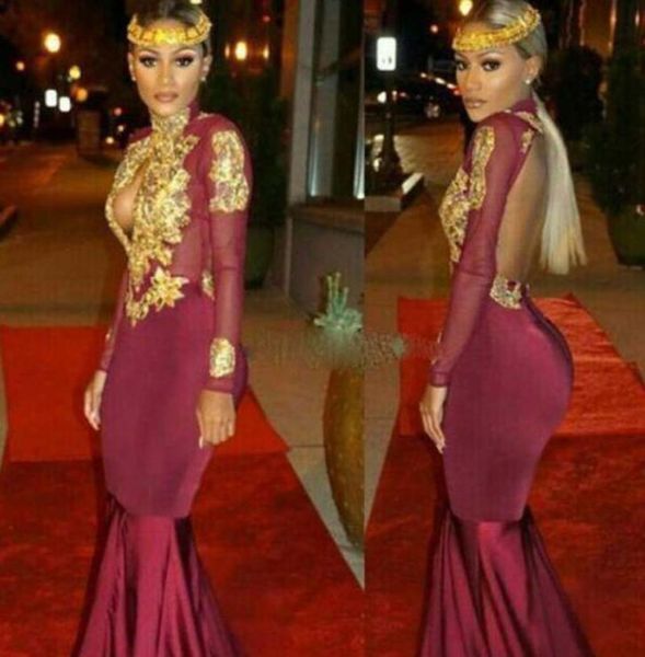2016 arabic burgundy long sleeves evening dresses gold lace appliques backless high neck keyhole neckline ankara mermaid evening d7572384, Black;red
2016 arabic burgundy long sleeves evening dresses gold lace appliques backless high neck keyhole neckline ankara mermaid evening d7572384, Black;red